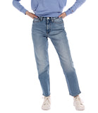 Jeans in denim chiaro cropped