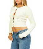 Cardigan con bottoni cropped