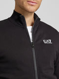 EA7 U Felpa zip collo alto con piccolo logo