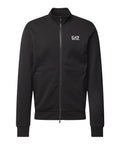 EA7 U Felpa zip collo alto con piccolo logo