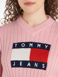 TOMMY J D PRE Maglia v con bandiera logo