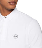 AX ARMANI U Polo bianca in cotone con piccolo logo